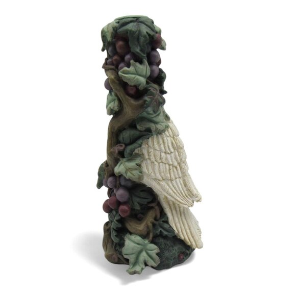 White Dove CANDLE HOLDER Grape Vine Detailing 1997 Resin Home Decor 8 Inches - Picture 7 of 10